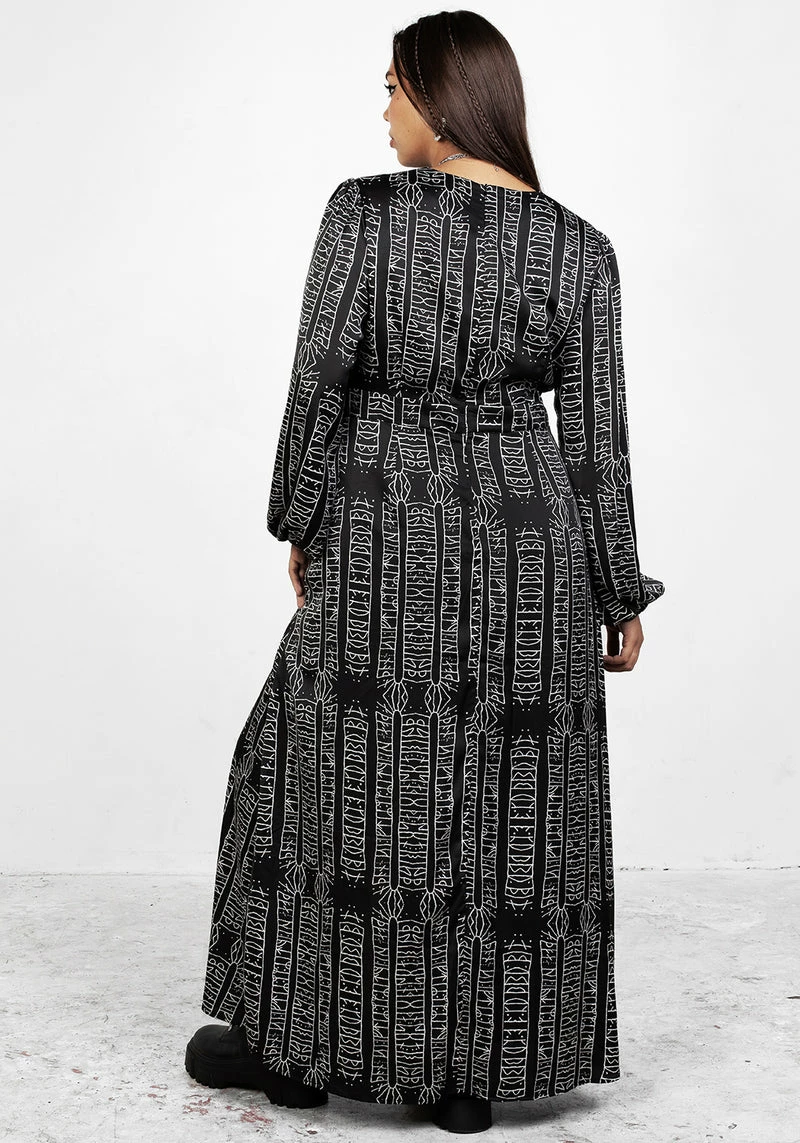 LVT1 Runes Balloon Sleeve Maxi Dress 7 LVT1 Runes Balloon Sleeve Maxi Dress - Image 7
