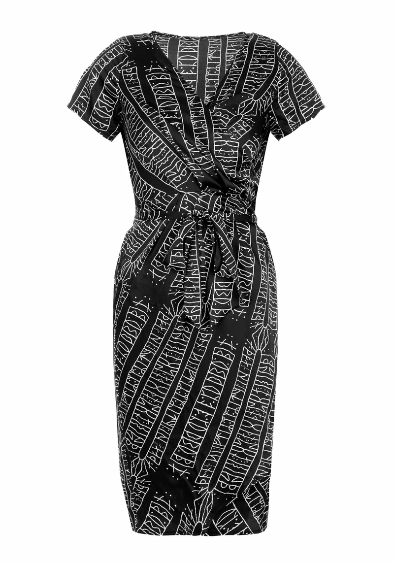 LVT1 Runes Wrap Midi Dress 9 LVT1 Runes Wrap Midi Dress - Image 9