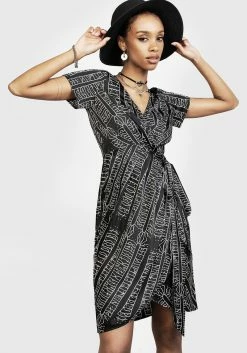 LVT1 Runes Wrap Midi Dress 16 LVT1 Runes Wrap Midi Dress -Womens Clothing Sales AW22LV02 Rune Wrap Midi Dress 006 800x
