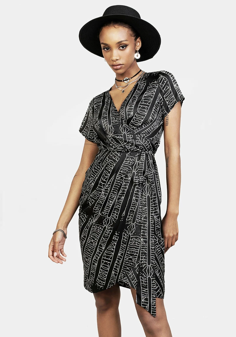 LVT1 Runes Wrap Midi Dress 1 LVT1 Runes Wrap Midi Dress
