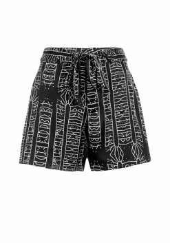 LVT1 Runes Tie Front Shorts -Womens Clothing Sales AW22LV04 Runes Tie Front Shorts 1 800x