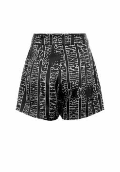 LVT1 Runes Tie Front Shorts -Womens Clothing Sales AW22LV04 Runes Tie Front Shorts 2 800x