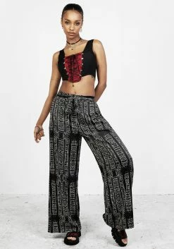 LVT1 Runes Wide Leg Trousers