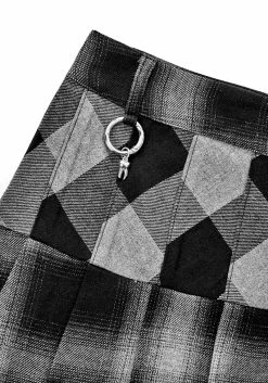 LVT1 Uh-Oh Mixed Check Low Rise Skirt -Womens Clothing Sales AW22LV105Uh Oh Mixed Check Low Rise Skirt D 1 800x