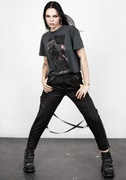 LVT1 Mosh Strap Detail Trousers -Womens Clothing Sales AW22LV168 MoshStrapDetail Trousers 005 800x