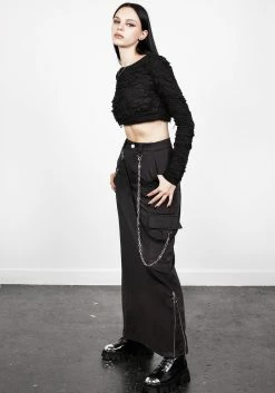 LVT1 Thrash Hardware Maxi Skirt -Womens Clothing Sales AW22LV187 Thrash Hardware Maxi Skirt 007 800x