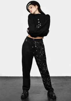LVT1 Silver Celestial Print Spliced Tapered Trousers 18 LVT1 Silver Celestial Print Spliced Tapered Trousers -Womens Clothing Sales AW22LV238 Celeste Spliced Tailored Trousers 005 094ba123 605a 40df b34b 70e66c2dcf29 800x