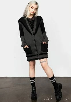 MET1 Lola Oversized Panelled Cardigan