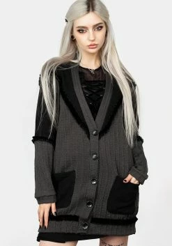 MET1 Lola Oversized Panelled Cardigan -Womens Clothing Sales AW22M107 LOLA OVERSIZAD PANELLED CARDIGAN 007 800x