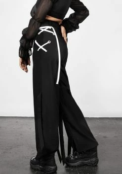 MET1 Defendant Lace Up Tie Trousers 22 MET1 Defendant Lace Up Tie Trousers -Womens Clothing Sales AW22M108 Defendent Lace Up Tie Trousers 005 800x