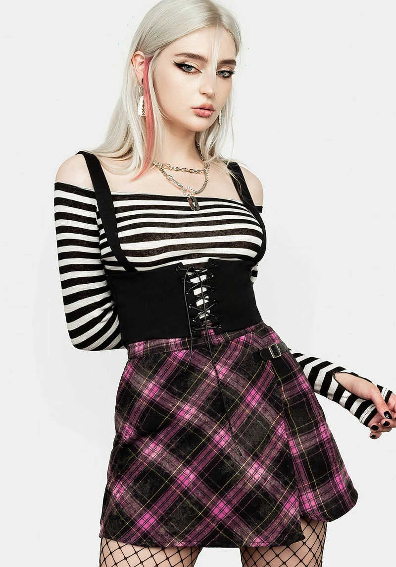 MET1 Ignorance Corset Lace Up Stripe Top 6 MET1 Ignorance Corset Lace Up Stripe Top - Image 6