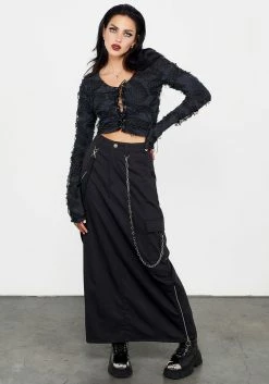 MET1 Unravelled Lace Up Top