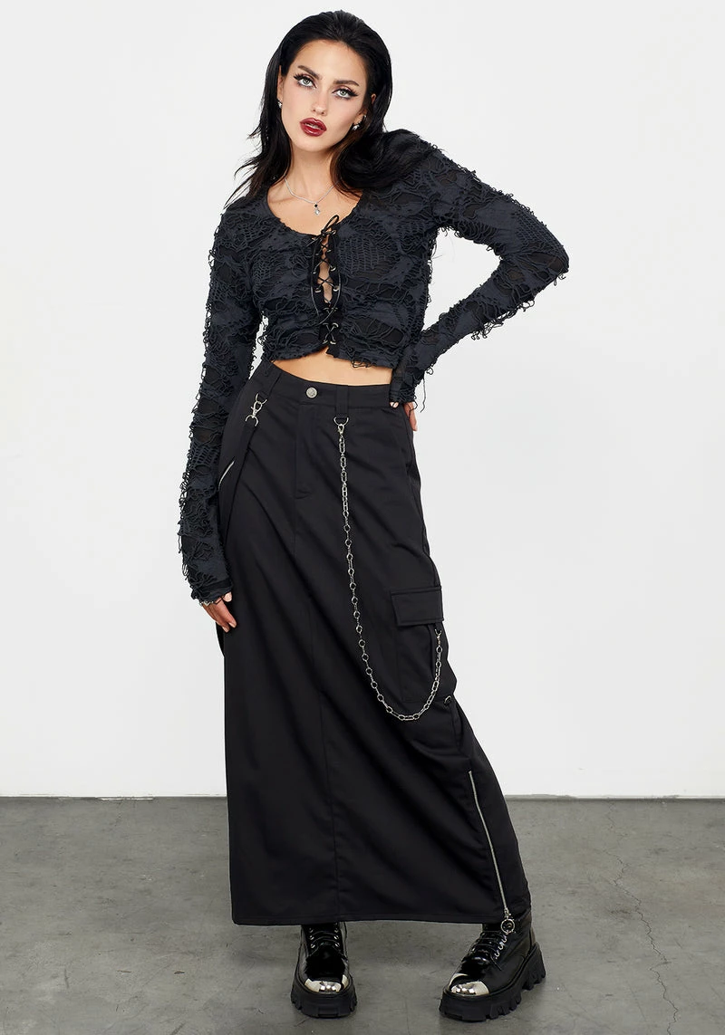 MET1 Unravelled Lace Up Top 1 MET1 Unravelled Lace Up Top