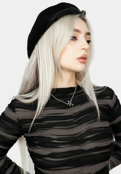 MET1 Distortion Top -Womens Clothing Sales AW22M172 DISTORTION TOP 009 800x