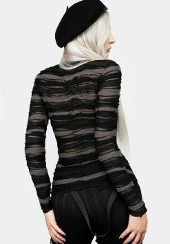 MET1 Distortion Top -Womens Clothing Sales AW22M172 DISTORTION TOP 012 800x