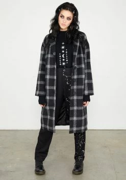 Womens Clothing Sales 42 MET1 Effy Plaid Duster Coat