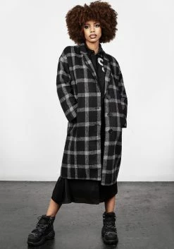 MET1 Effy Plaid Duster Coat -Womens Clothing Sales AW22M174 Effy Plaid Duster Coat 002 800x