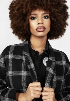 MET1 Effy Plaid Duster Coat -Womens Clothing Sales AW22M174 Effy Plaid Duster Coat 003 800x