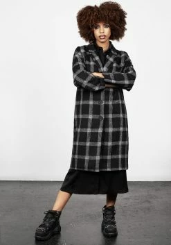 MET1 Effy Plaid Duster Coat -Womens Clothing Sales AW22M174 Effy Plaid Duster Coat 007 800x