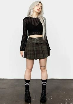 MET1 Habundia Flared Sleeve Crop Top -Womens Clothing Sales AW22M200 HABUNDIA FLARED SLEEVE CROP TOP 001 800x