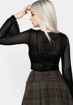 MET1 Habundia Flared Sleeve Crop Top -Womens Clothing Sales AW22M200 HABUNDIA FLARED SLEEVE CROP TOP 014 800x