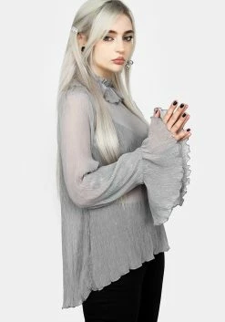 MET1 Rey Sheer Ruffle Top 17 MET1 Rey Sheer Ruffle Top -Womens Clothing Sales AW22M203 REY SHEER RUFFLE TOP 006 800x