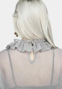 MET1 Rey Sheer Ruffle Top 18 MET1 Rey Sheer Ruffle Top -Womens Clothing Sales AW22M203 REY SHEER RUFFLE TOP 015 800x