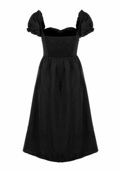 MET1 Mortem Midi Dress With Puff Sleeves -Womens Clothing Sales AW22M212 Mortem Midi Dress With Puff Sleeves 01 800x