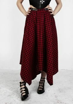 MET1 Dreadful Handkerchief Midi Skirt