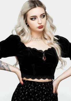 MET1 Majesty Crop Top -Womens Clothing Sales AW22M258 Majesty Crop Top 004 800x