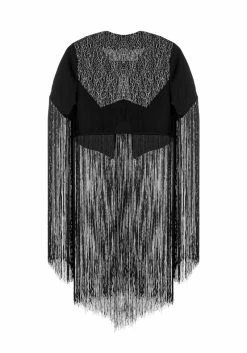 MET1 Sharona Fringed Bolero Jacket -Womens Clothing Sales AW22M260 Sharona Fringed Bolero Jacket 2 800x