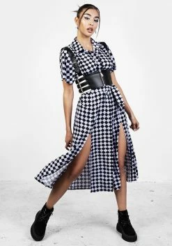 MET1 Discordia Midi Shirt Dress -Womens Clothing Sales AW22M298 Discordia Midi Wrap Dress 006 800x