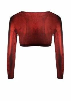MET1 Rockclub Metallic Crop Top -Womens Clothing Sales AW22M305 Rockclub Metallic Crop top 2 800x
