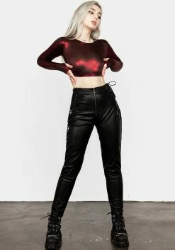 MET1 Rockclub Metallic Crop Top -Womens Clothing Sales AW22M305 ROCKCLUB METALLIC CROP TOP 001 c6d59657 2f82 4a38 bc56 6cf3a5c058d3 800x
