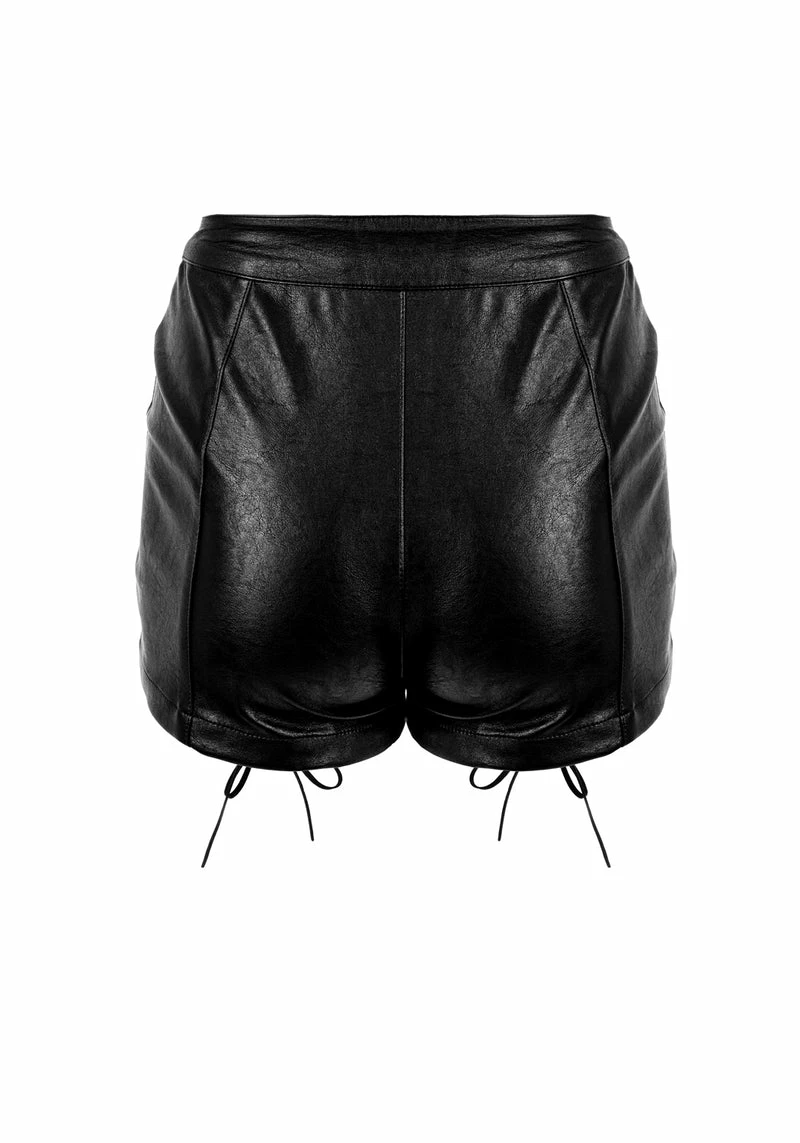 MET1 Mosh Faux Leather Lace Up Shorts 13 MET1 Mosh Faux Leather Lace Up Shorts - Image 13