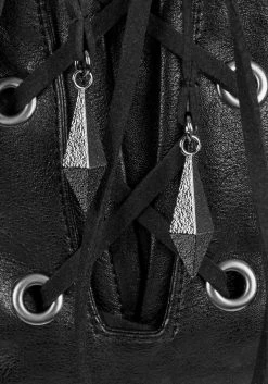 MET1 Mosh Faux Leather Lace Up Shorts 21 MET1 Mosh Faux Leather Lace Up Shorts -Womens Clothing Sales AW22M320Mosh Faux Leather Lace Up Shorts 1 800x