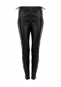 MET1 Rival Faux Leather Lace Up Pants 17 MET1 Rival Faux Leather Lace Up Pants -Womens Clothing Sales AW22M321 Rival Faux Leather Lace Up Pants 1 800x