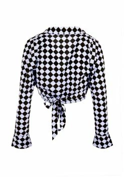 MET1 Discordia Collared Wrap Top -Womens Clothing Sales AW22M326 Discordia Collared Wrap Top 02 800x