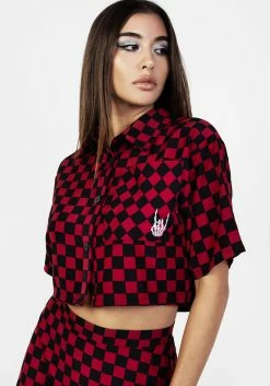 MET1 Arcade Crop Boxy Shirt 16 MET1 Arcade Crop Boxy Shirt -Womens Clothing Sales AW22M327 Arcade Crop Boxy Shirt 003 800x