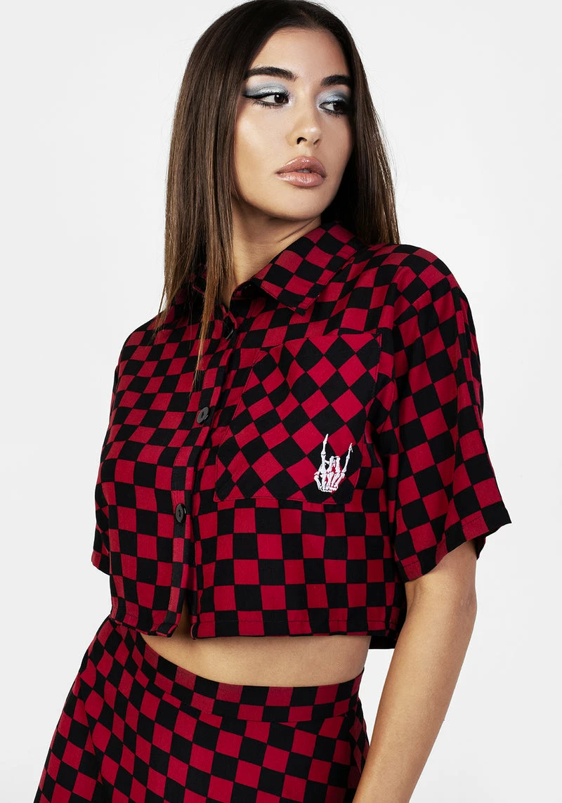 MET1 Arcade Crop Boxy Shirt 5 MET1 Arcade Crop Boxy Shirt - Image 5