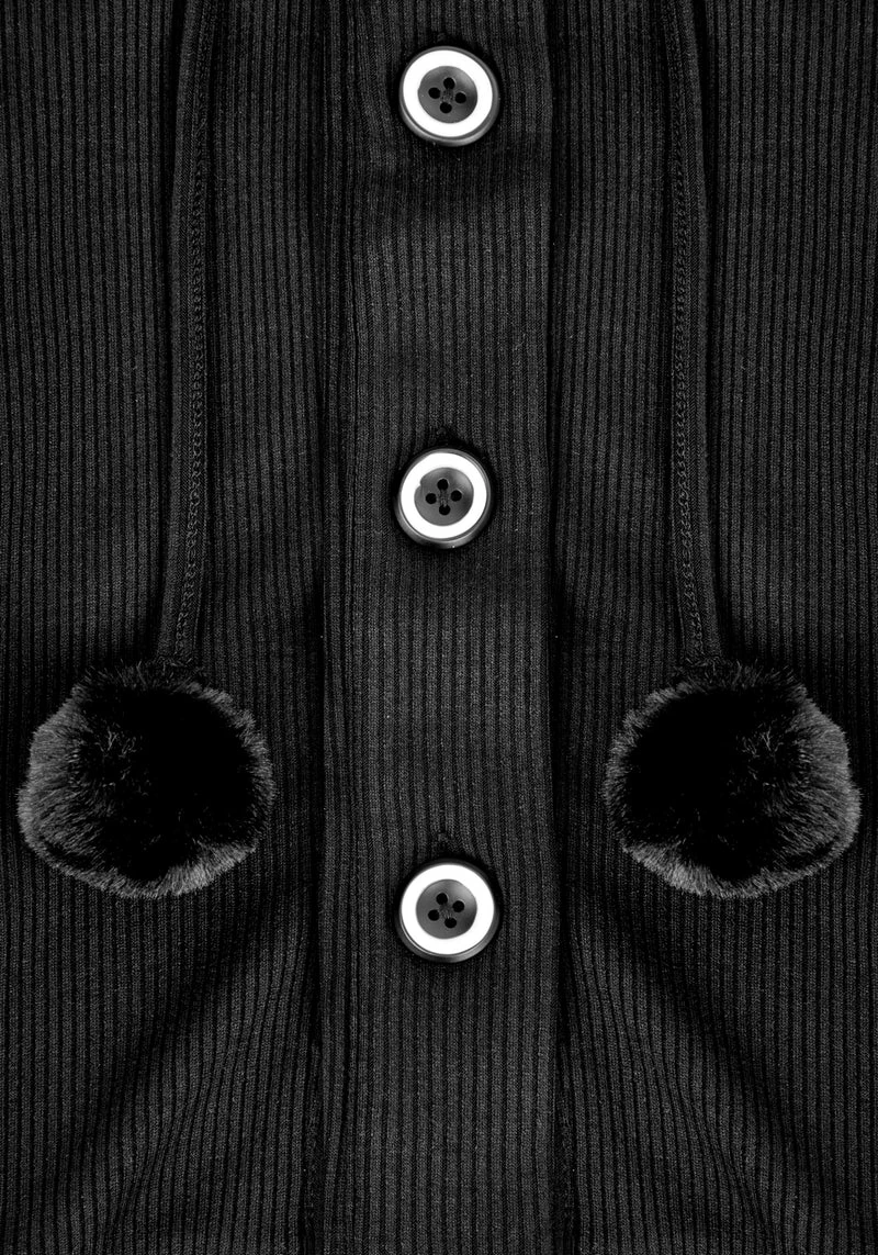 MET1 Charlotte Pom Pom Hooded Cardigan 8 MET1 Charlotte Pom Pom Hooded Cardigan - Image 8