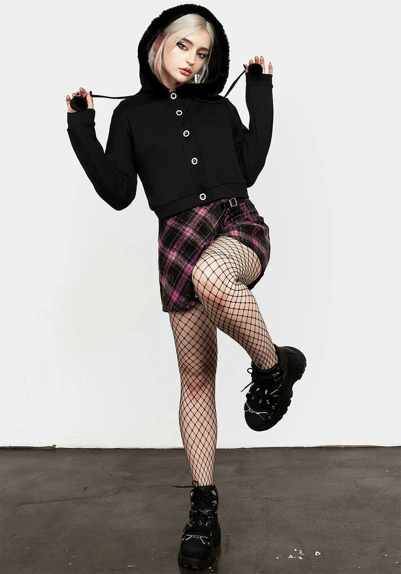 MET1 Charlotte Pom Pom Hooded Cardigan 2 MET1 Charlotte Pom Pom Hooded Cardigan - Image 2