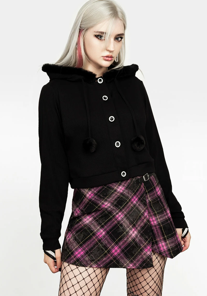 MET1 Charlotte Pom Pom Hooded Cardigan 6 MET1 Charlotte Pom Pom Hooded Cardigan - Image 6