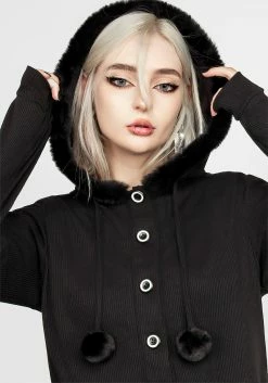 MET1 Charlotte Pom Pom Hooded Cardigan 15 MET1 Charlotte Pom Pom Hooded Cardigan -Womens Clothing Sales AW22M39 CHARLOTTE POM POM HOODED CARDIGAN 010 800x