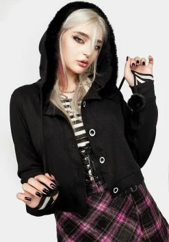 MET1 Charlotte Pom Pom Hooded Cardigan 16 MET1 Charlotte Pom Pom Hooded Cardigan -Womens Clothing Sales AW22M39 CHARLOTTE POM POM HOODED CARDIGAN 011 800x