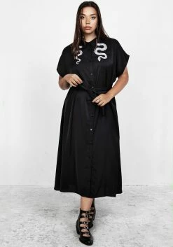 MET1 Slither Relaxed Midi Dress -Womens Clothing Sales AW22M413 Slither Relaxed Midi Dress 005 800x