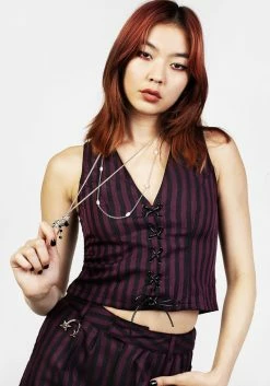 MET1 Hayley Lace Up Waistcoat 12 MET1 Hayley Lace Up Waistcoat -Womens Clothing Sales AW22M41 Hayley Lace Up Waistcoat 005 800x