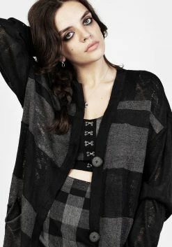 Womens Clothing Sales 16 MET1 Stonem Panelled Oversized Cardigan