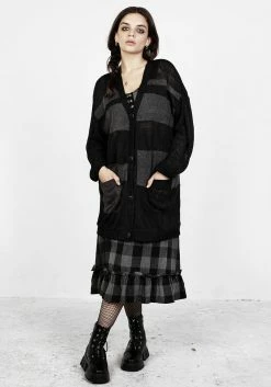 Womens Clothing Sales -Womens Clothing Sales AW22M48 Stonem Panelled Oversized Cardigan 005 800x