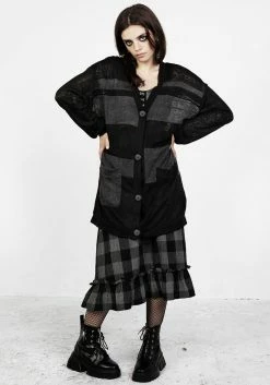 MET1 Stonem Panelled Oversized Cardigan -Womens Clothing Sales AW22M48 Stonem Panelled Oversized Cardigan 006 800x
